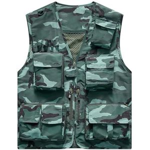 Pegsmio Outdoor Vest Camo1 Slim Multi-Pocket Jas Vest voor heren, EN8MC, L