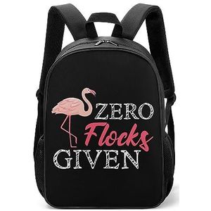 Grappige Flamingo Zero Flocks Gegeven Lichtgewicht Rugzak Reizen Laptop Tas Casual Dagrugzak voor Mannen Vrouwen