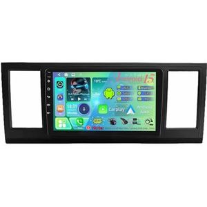 Dubbele Din 9 inch Android 15 Autoradio voor VW Volkswagen Caravelle 6 T6 2015-2020 met draadloze Carplay AHD Backup Camera Bluetooth Stuurwiel Bediening GPS Navigatie (A,T400 [6+128G])