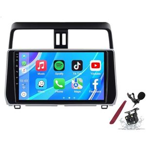 Android 14 Autoradio Sat Navi voor T-oyota Prado (2017-2018) 9 Inch Touchscreen Multimedia Speler met Draadloze Carplay GPS Navigatie FM RDS Bluetooth 5G-WiFi SWC DSP,M100s