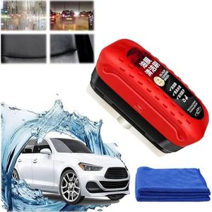 Automotive Oliefilm Reinigingsborstel, Auto Glas Olie Film Cleaner Voorruit, 120ml Glas Olie Film Remover voor Auto Glas Reinigingsbord, Voorruit Olie Remover voor Venster Verwijder Vuil (1 STKS+1