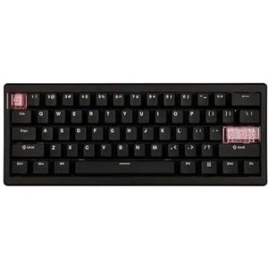 QK61 V2 Figuur RGB Mechanische Toetsenbordpakking Toetsenbordafdichting Tri-Mode Ontwerp 2.4G Gaming Accessoires Draadloos Via QMK Compatibel (Zwart)