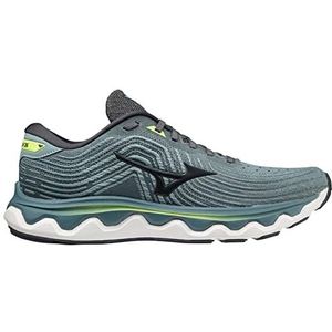 Mizuno Wave Horizon 6 Hardloopschoenen voor heren, eenheidsmaat, blauw (Smoke Blue Ebony Neolime), 45 EU