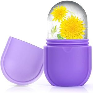 IJsroller voor gezicht en oog, ijsgezichtsroller, gezichtsschoonheid, huidverzorgingshulpmiddelen, ijs gezichtskubus, Gua Sha-gezichtsmassage, siliconen ijsvorm voor gezichtsschoonheid (paars)