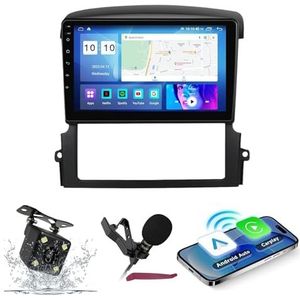 Android 14 Auto Stereo Navi voor K-IA Sorento (2002-2011) 9 ""QLED-scherm Autoradio met draadloze carplay Android Auto GPS-navigatie met Bluetooth 5.0 HIFI FM 5G-WiFi SWC RDS MIC,M600s