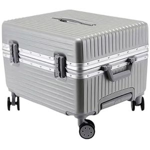 Koffer Bagage Reiskoffer Handbagage 20 Inch Koffer Met Brede Handgreep, Harde Schaal Met Aluminium Framespinner Trolleykoffer (Color : Blue,Silver, Size : 20inch)