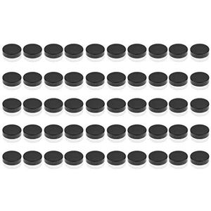 50 Stks 3g Plastic Pot Potten Lotion Cream Monster Lege Container Zwart