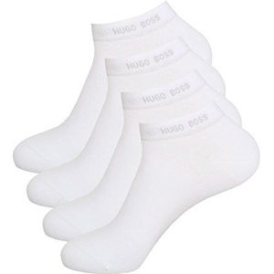 Hugo Boss Heren Sneaker Sokken Sokken Sokken Zakelijke Socks 50388443 4 paar, Kleur: Wit, Maat: 39-42, Artikel:-100 white, wit, 39/42 EU
