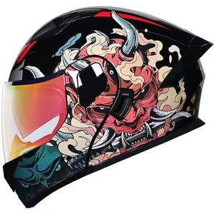 Opklapbare Motorhelm Dubbellaags Ingebouwde Lenzen Modulaire Motorhelm Integraalhelm Met Snelsluiting DOT/ECE Goedgekeurd Voor Heren Dames Scooters 3,XL(59-60CM)