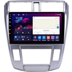 Android 13 GPS Navigation Stereo voor Honda City 2008-2014 9 Inch 2 Din Car Stereo Radio met CarPlay AHD Omgekeerd beeld Bedieningselementen op het stuur Bluetooth(A,S1 1G+32G)