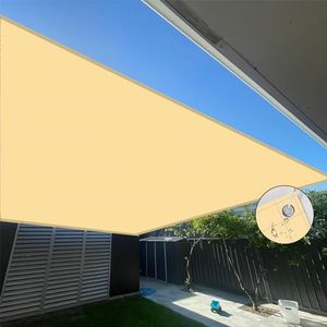 NAKAGSHI Zonnezeil, waterdicht, beige, 1,7 × 3 m, zonnezeil met rechthoekige ogen, uv-bescherming 95% voor tuin, balkon, terras, camping, outdoor