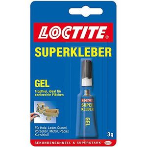 Loctite super glue gel universal, tube met 3 g supersterke lijm, niet-druppende, oplosmiddelvrije secondelijm voor directe reparaties