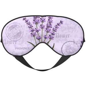 CRJSYCBYB Lavendel Stempel Gedrukt Zacht Oogmasker Slapen Oogmasker Reizend Oogmasker