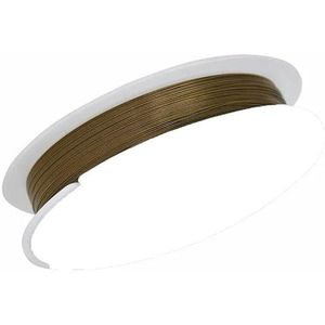 Kleurvaste koperdraad voor armband ketting sieraden doe-het-zelf accessoires 0,2/0,25/0,3/0,5/0,6/0,7/1,0 mm ambachtelijke kralendraad-antiek bronskleur-0,4 mm - 9,2 meter