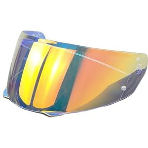 Motorhelm vizier lens, Helmvizier, i90 viziervervangingen HJ-33 Helmschild for HJC i90 Helmen UV-bescherming Winddichte Moto Helmen Onderdelen (Zwart - Alleen for gebruik overdag)(Revo Clear Red-day a