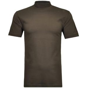 Ragman Staande kraagshirt voor heren met korte mouwen