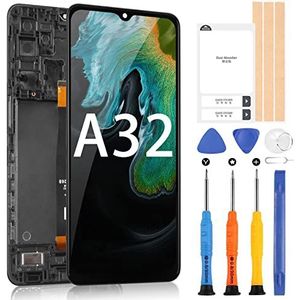 ARSSLY LCD-display voor Samsung Galaxy A32 4G SM-A325F SM-A325M SM-A325N LCD touchscreen digitale assembly vervanging met reparatieset (6,4 inch, zwart)