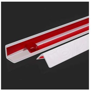 PVC hoekbeschermer randbeschermer, 2,5/3,6/4,5 cm brede zelfklevende muurhoekbeschermer, 89 hoekige randafwerkingsstrips for muren en kasten (wit, 3,6 x 3,6 x 150 cm)(White Rose Pattern,3.6x3.6x150cm)