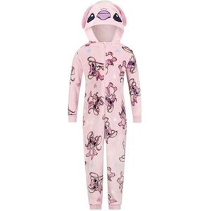 Disney Meisjes Lilo en Stitch roze engel fleece slaappakje Stitch Kids Kinderen Onesie, roze, 5-6 jaar