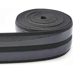 2/4 meter 50 mm nylon siliconen elastische band antislip stretch rubberen band kledingstuk broek rok riem naaimateriaal accessoires-zwart-50 mm-2 meter