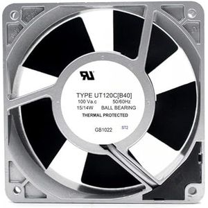 LMNCBVYA UT120C[B40] 120mm x 120mm x 38mm AC 100V 15/14W 2-Pin Aluminum Frame Fan for Optimal