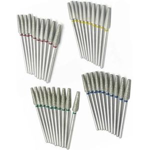 Een spijker boorpakket Verpakking van 10 taps toelopende diamantnagelboortjes for elektrische manicuremachine(Mb16)