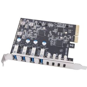alloneslife PCIe Naar USB 3.2 Kaart 10Gbps 4Port USB C 4Port USB A PCIE Uitbreidingskaart PC Interne USB Adapter Voor Desktop