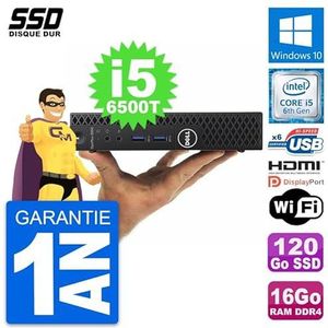 Dell Mini PC 3050 Micro Intel i5-6500T RAM 16GB SSD 120GB HDMI Windows 10 WiFi (Refurbis)