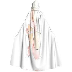 WURTON Ballet Schoenen Print Hooded Mantel Unisex Volwassen Mantel Halloween Kerst Hooded Cape Voor Vrouwen Mannen