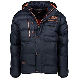 Geographical Norway CITERNIER MEN - Mannen Warm Gewatteerde Jas - Mannen Winter Warm Gevoerde Jas - Lange Mouwen Windbreaker Jacket - Kwaliteit Licht Gewicht Stof Vulling MARINE BLAUW XL
