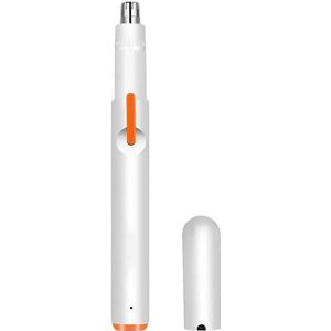 Draadloze neushaartrimmer, neushaarreiniger, USB oplaadbare tondeuse, draagbare 360° roterende neustrimmer met beschermkap voor eenvoudig dragen en gebruik (kleur: wit)