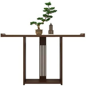 Entreetafel, Haltafel, moderne haltafel, striptafel tegen de muur, haldecoratie Consoletafel(Brown,80cm)
