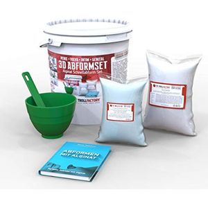 tfc 3D lichaam intieme vormset voor dames en heren, met 500 g alginaat afvormmassa 3-4 minuten, 1 kg Xyrarock gietmassa 4:1, mengbeker en roerspatel, ons vakboek ""afvormen met alginaat""}