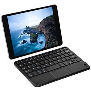 Lazmin Ultradun Bluetooth-toetsenbord, mini-draagbaar, Bluetooth 3.0, draadloos toetsenbord met touchpad, compatibel met Android/Windows-systeem, voor pc/tablet/computer/smartphone