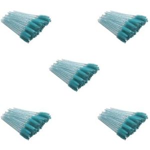 5 set van Pack van 50 Wimpers Borstel Vrouwen Accessoires Wenkbrauw Pincet Removal Tool Remover Wimpers Clip Brow Borstels Blauw Staaf/Donkergroen