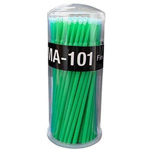 Brussels08 100 Stks Wegwerp Micro Applicators Penselen Wimperverlenging Mini Penseel Applicators Mascara Borstel Wands voor make-up en schoon Green