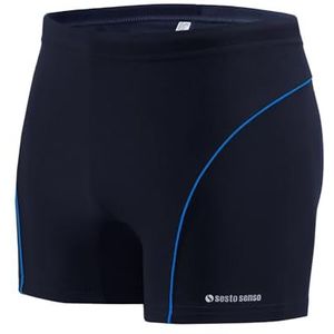 Sesto Senso Sportieve zwembroek voor heren, nauwsluitend, waterdicht, maat M tot 4XL, nauwsluitend, donkerblauw/blauw 391, 4XL Grande