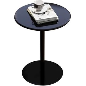 Zwarte ronde salontafel, bank bijzettafels Hoogte bartafel voor kleine ruimtes Bijzettafel Nachtkastje Keuken Ontbijt Eettafel Balie Bistro Pub Tafels (Size : 48x48x72cm)