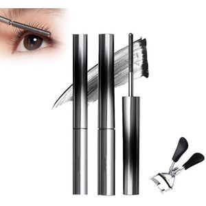 Facelove Iron Eye Mascara, Facelove Mascara, 3D Krultang Voor Langdurige Wimpers 2 Stuks (Black)