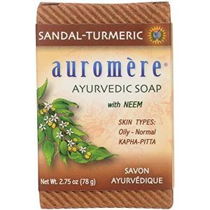 Auromere Ayurvedic Soap with Neem Sandal-Turmeric 2.75 oz