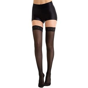 RelaxSan Basic 870P (Zwart, 2) 140 denier PLUS stevige steun stay-ups kousen 22-27 mmHg