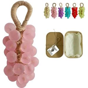 Gepersonaliseerde originele handgemaakte kristallen druivenzeep, zachte reinigingszeep, hydraterende essentiële olie, decoratieve zeepstaven for de badkamerwastafel(Peach Pink(Peach flavor))