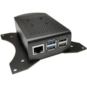 Digitalkey Alloy Case voor Raspberry Pi 5 - Aluminium behuizing met VESA Mounts 100 x 100 met ventilator