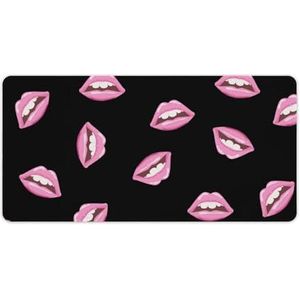 Lippen Mode Bureau Muismat Antislip Gaming Muismat Accessoires Decor 30x60cm