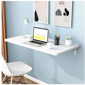 Drop-Leaf Tafel，Drijvend Bureau Opvouwbare，Stabiele Ondersteuning, Verdikte Plaat, Uitstekende Stabiliteit, Goede Waterdichte Werking, Hoge Temperatuurbestendigheid(White,90 * 30cm/35.4 * 11.8in)