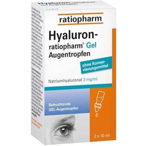 HYALURON-RATIOPHARM Gel Oogdruppels 2X10 ml
