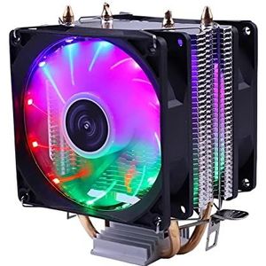 Efficiënte koeling processor Cooler Fan 3pin for Intel LGA 1150 1151 1155 1156 775 1200 AMD AM3 AM4 Stille ventilador stille radiator (Blade Color : White)