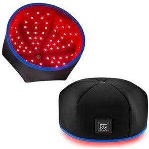 ehozirta Rode lichttherapie haargroeimet voor haargroei, rode lichttherapie hoed met rode lichttherapie, dual-golflengte fototherapie muts voor mannen vrouwen verbeteren de gezondheid van de hoofdhuid