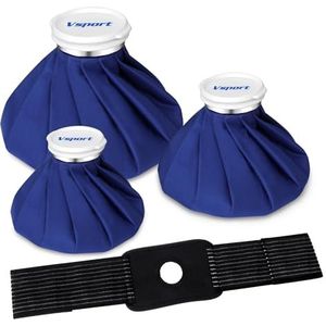 Ice Bag voor verwondingen, Herbruikbare Ice Cold Pack, Hot & Cold Therapy en Pain Relief met Elastische Ademende Ondersteuning Wrap, 4-Pack, 3 maten (6""/9""/11"")