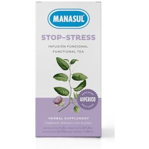 Manasul Relax Tee met Hypericum, Passiflora en Baldriaan, angst en helpt om te slapen, stop stress